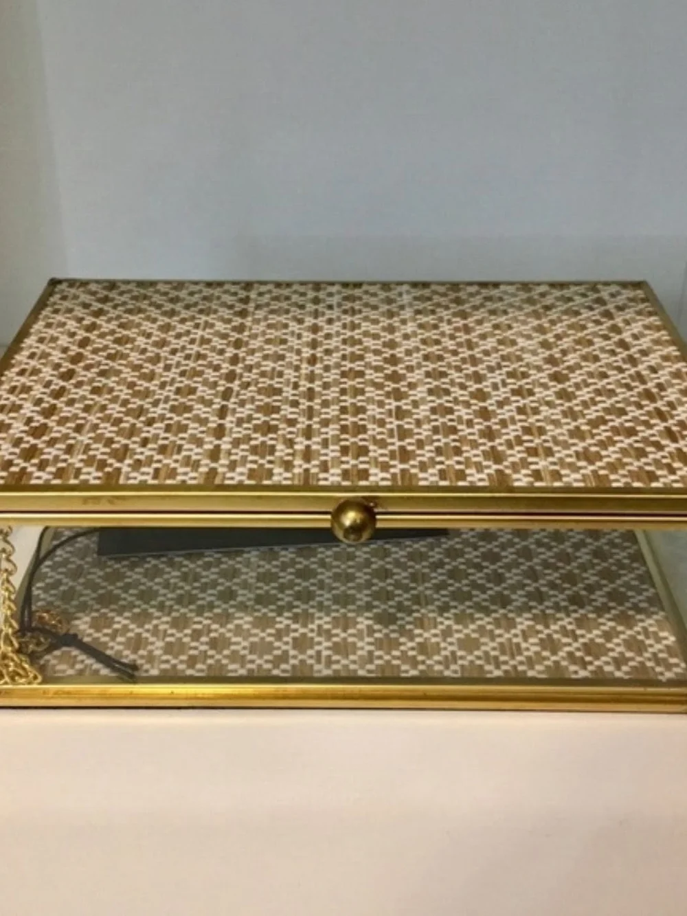 Rachel Zoe Woven Glass Jewelry Box